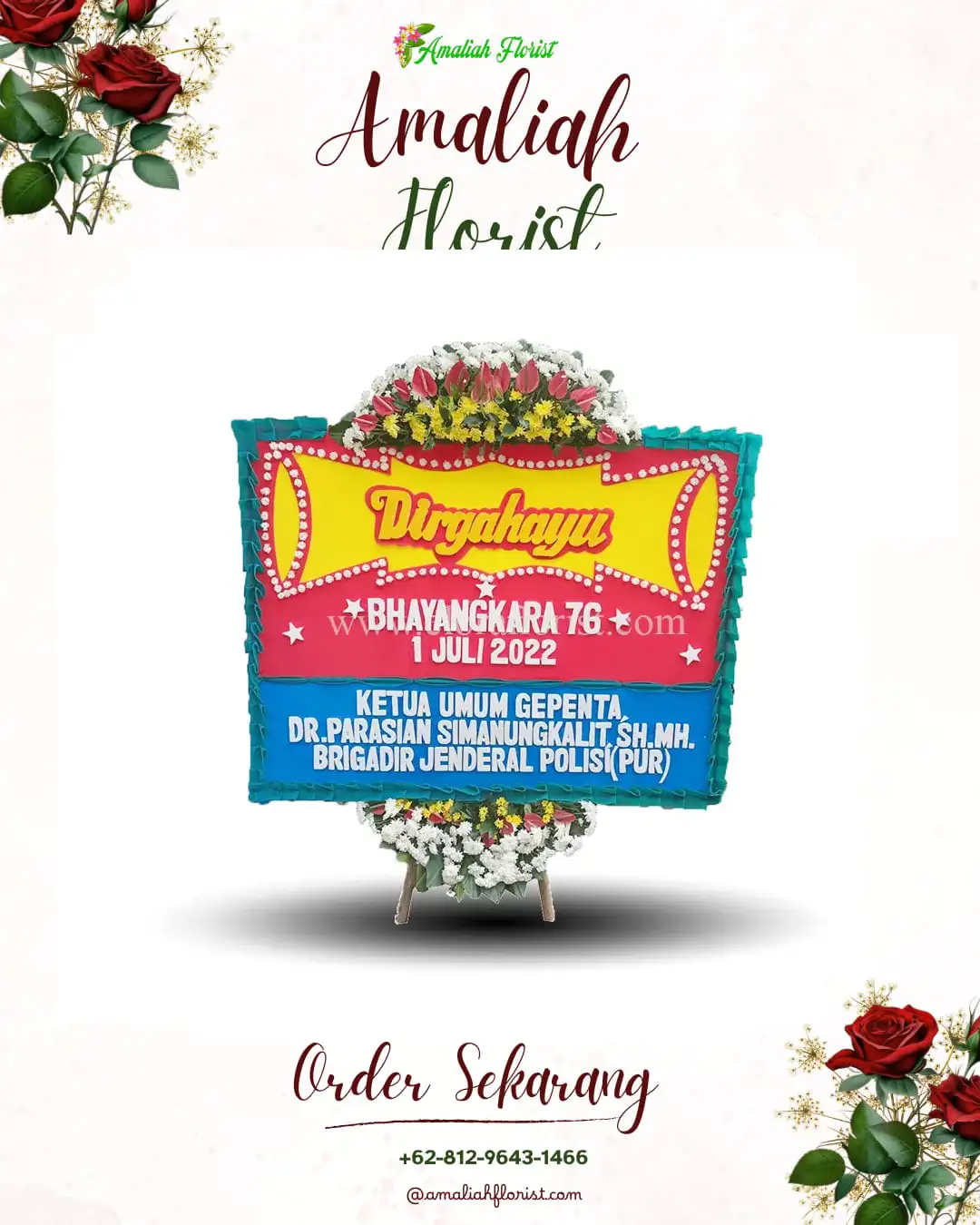 Papan Bunga HUT Ulang Tahun Dumoga Tengah